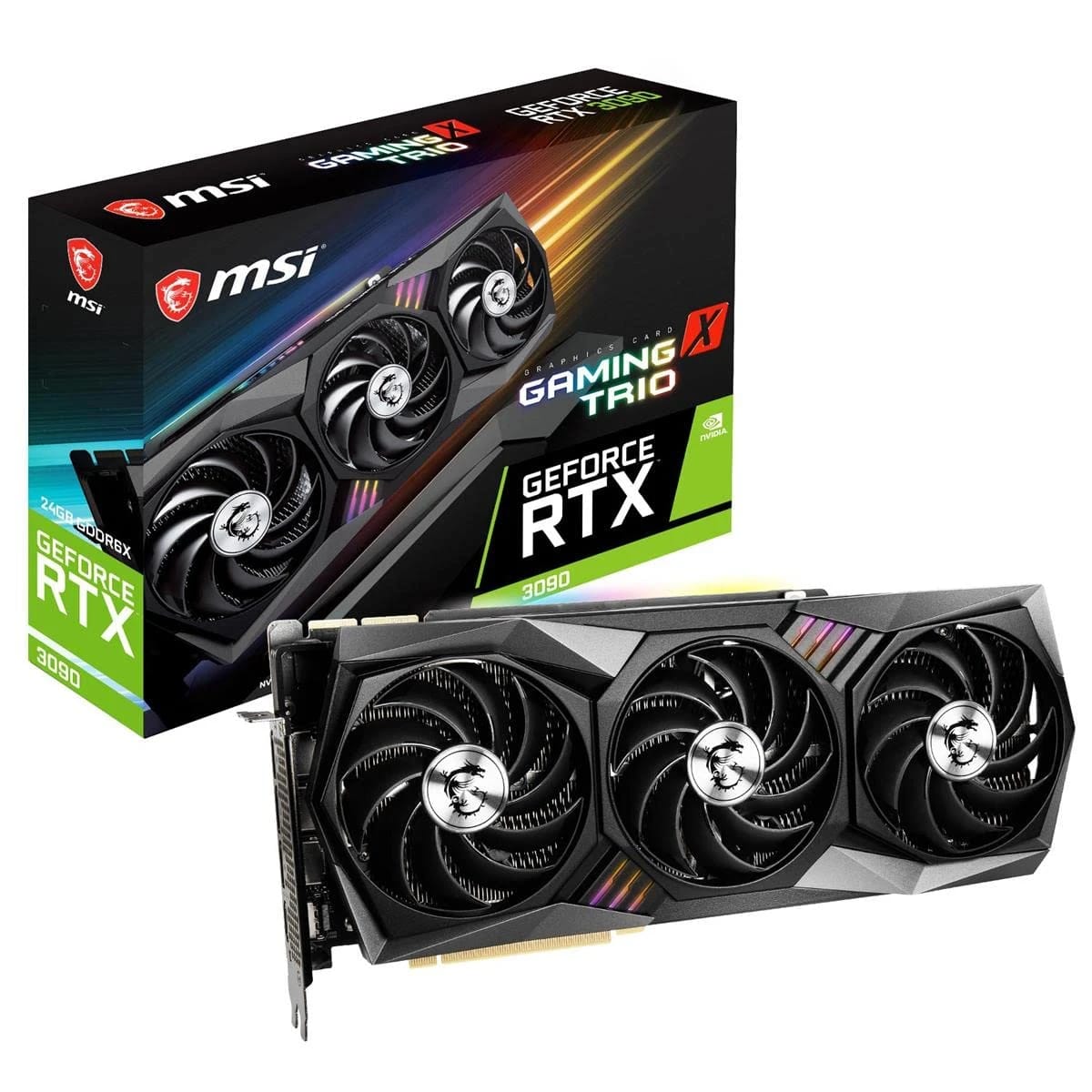 MSI GeForce RTX 3090 Ti 24GB GDRR6X 384-Bit HDMI/DP Nvlink Tri-Frozr Ampere Architecture OC Graphics Card (RTX 3090 Ti Gam...